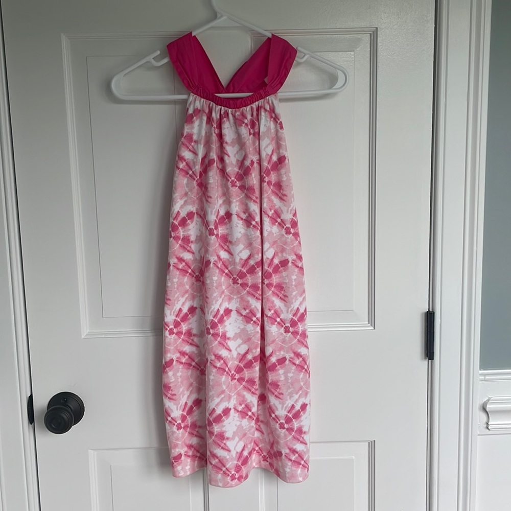 Crewcuts dress. Pink tie-dye. Bow back. NWT. Size medium.